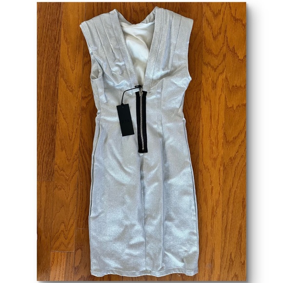 RTA Party Silver Dress - Handcrafted Size 0 - Picture 5 of 6